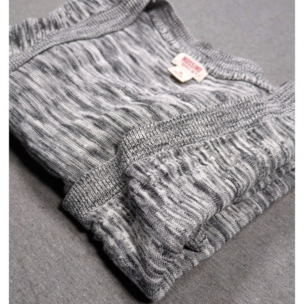 MOSSIMO Cardigan Variegated Black White Gray Space Dye Womens XL Sweater Pockets